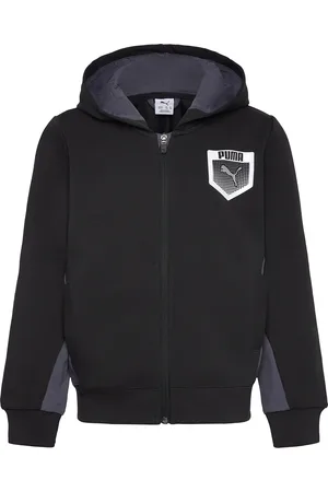 PUMA Active Sports Graphic Hoodie Full-Zip Tr B Black