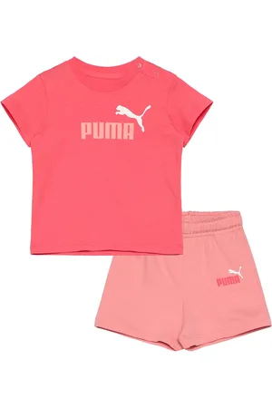 PUMA Minicats Ess Tee And Shorts Set Inf Pink