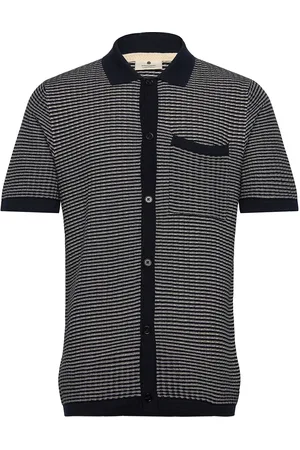 Anerkjendt Aksvend S/S Knit Structure Car Black