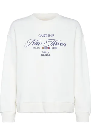 GANT Graphic C-Neck Sweat White