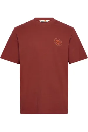 Timberland Washed Boot Lab Back Graphic Tee Burgundy