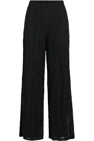 VILA Vilumena Hw Wide Pants Black