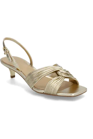 Michael Kors Alessia Kitten Sandal Gold