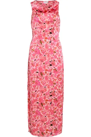 VILA Vianita S/L Waterfall Ankle Dress/Dc/Ka Pink