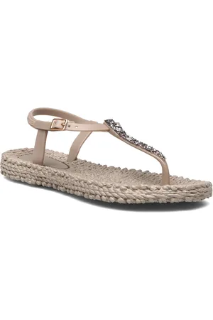 Ilse Jacobsen Flip Flops With Rhinst S Beige