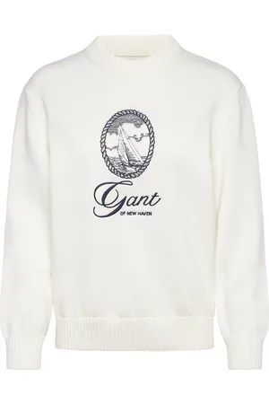 GANT Graphic Cotton C-Neck Cream