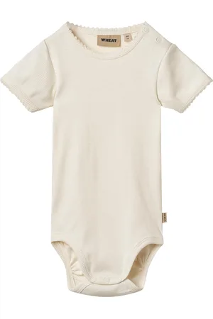 WHEAT Rib Body S/S Lace Elisa Cream