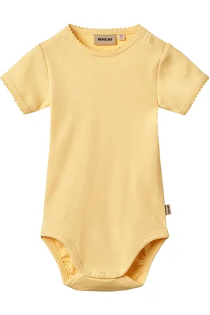 WHEAT Rib Body S/S Lace Elisa Yellow
