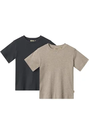 WHEAT 2 Rib T-Shirt S/S Fabian Grey