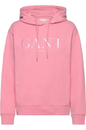 GANT Tonal Graphic Hoodie Pink