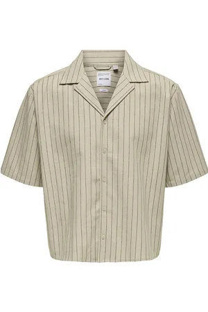 Only & Sons Onsemilo Rlx Ss Linen Resort Shirt 0256 Beige