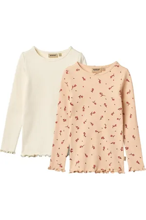 WHEAT 2 Rib T-Shirts L/S Ida Pink