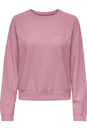 ONLY Onpfrei Life Logo On Ls Swt Pink
