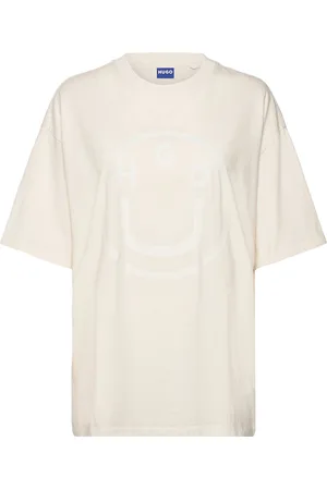 Hugo Blue Over D Tee_B White