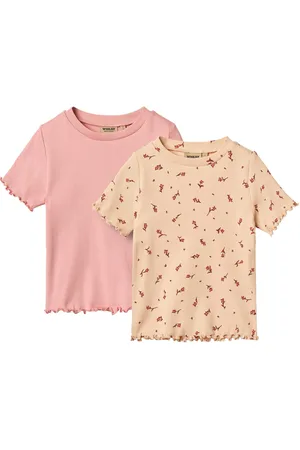 WHEAT 2 Rib T-Shirts S/S Alicia Pink