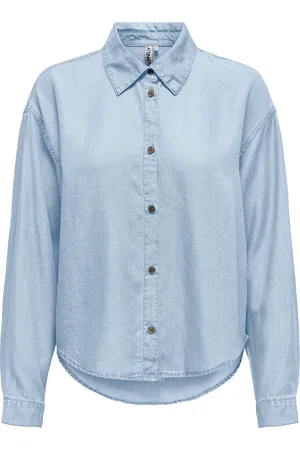 ONLY Onlcharis Life Ls Shirt Cc Wvn Blue