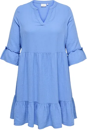 ONLY Carthyra Life Peplum Dress Wvn Blue