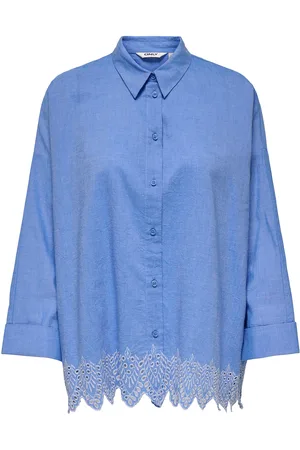 ONLY Onlgraces Tulum Ls Emb Shirt Wvn Blue