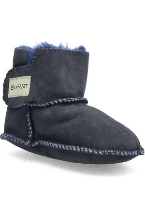 EN FANT Sheepskin Bootee Blue