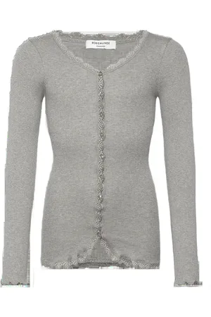 Rosemunde Rkbalta Ls Regular Lace Cardigan Grey