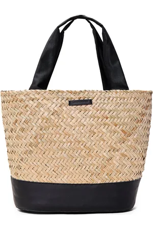 Lexington Contrast Detail Straw Bag