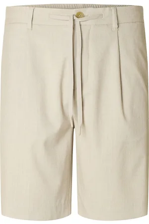 SELECTED Slhregular-Leroy Pleat Shorts Noos Beige