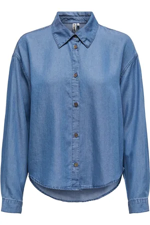 ONLY Onlcharis Life Ls Shirt Cc Wvn Blue