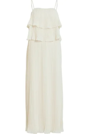 VILA Vichiffan Singlet Pleat Dress - Noos/Dc White