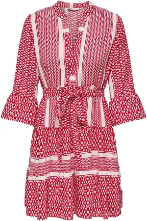 ONLY Onlathena Life 3/4 Short Dress Wvn Noos Red
