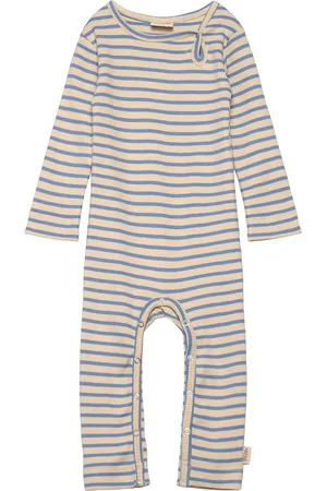Petit Piao Jumpsuit L/S Modal Striped Blue
