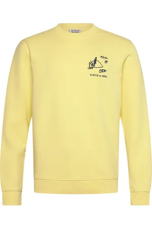 Scotch&Soda Regular Fit Front And Back Artwork Sweatshirt Yellow