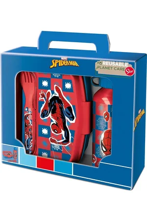 EUROMIC Spiderman, 4-Delt Madkasse/Alu Flaske/Ske+Gaffel