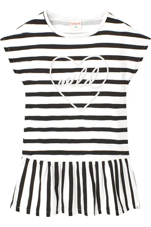Boboli Knit Dress Striped Black