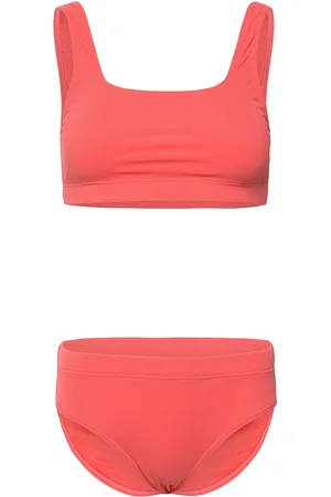 Speedo Womens Textured Deep U-Back 2Pc Coral