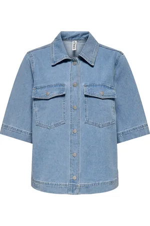 ONLY Onlbelle S/S Shirt Dnm Gua Noos Blue