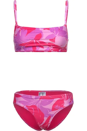Speedo Womens Printed Adjustable Thinstrap 2 Piece Pink