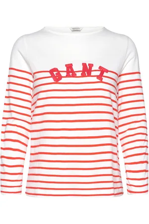 GANT Reg Breton Boat Neck T-Shirt Red
