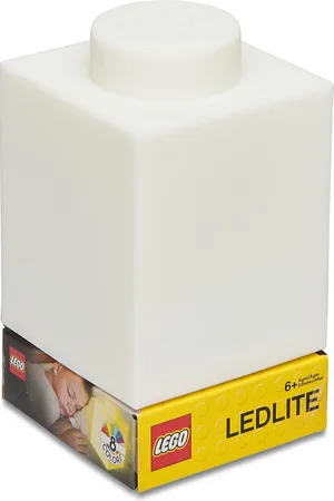 EUROMIC Lego Ikonisk, Silik Klods 1000% Med Led-Lys Hvid