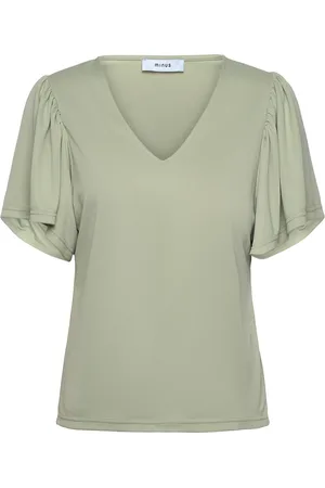 Minus Msrianne V-Neck T-Shirt Green