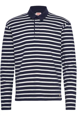 Armor.lux Striped Polo Shirt Long Sleeves Héritage Navy