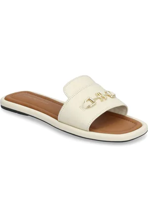 Tommy Hilfiger Leather Horsebit Mule Beige