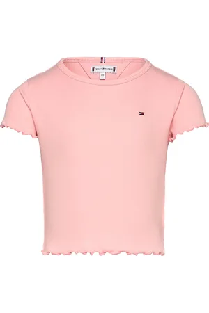 Tommy Hilfiger Essential Rib Top Ss Pink
