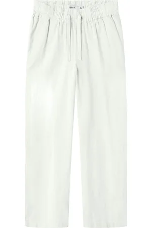NAME IT Nkffalinnen Straight Pant White