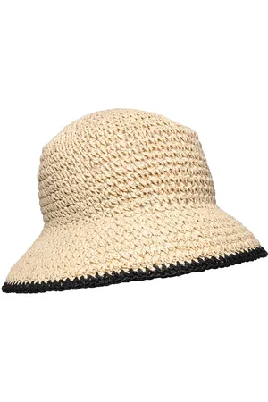 Lexington Contrast Stripe Paper Straw Bucket Hat