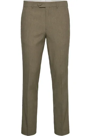 GANT Slim Cot/Linen Suit Pants Green