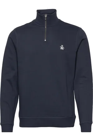 Original Penguin L/S Fleece Quarter Z Blue