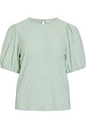 VILA Vikally O-Neck 2/4 Top - Noos Green