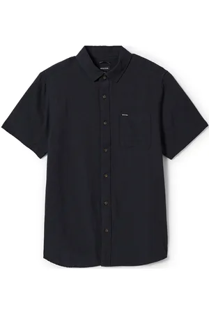 Brixton Charter Org Cttn S/S Wvn Black