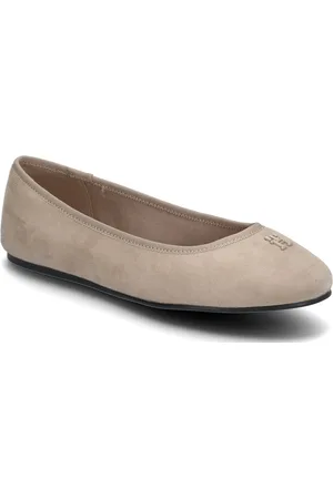 Tommy Hilfiger Th Hardware Suede Ballerina Beige