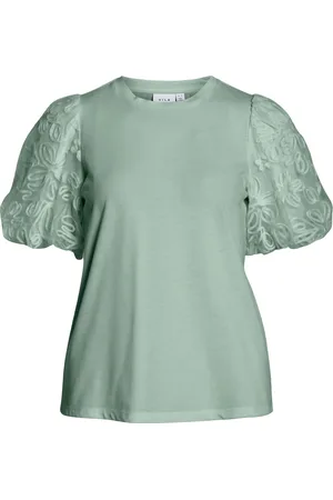 VILA Visimonia O-Neck S/S Top Green